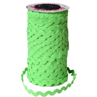Ric Rac ribbon 12mm (25 m), Neon Green 1